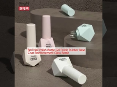 8 ml botella de esmalte para uñas Gel de base de goma de esmalte de refuerzo de vidrio