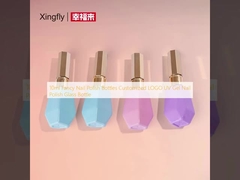Botellas de esmalte de uñas de fantasía de 10 ml con LOGO personalizado, botella de vidrio para esmalte de uñas de gel UV
