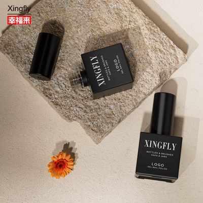 Buen precio 23 ml de esmalte de uñas cuadrado de color UV personalizado Gel de vidrio vacío Flasca de vidrio pintado en línea