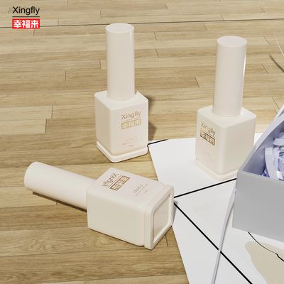 Buen precio Botella de vidrio OEM personalizada de 15 ml cuadrada con puntas adhesivas de etiqueta privada para esmalte de uñas en gel en línea