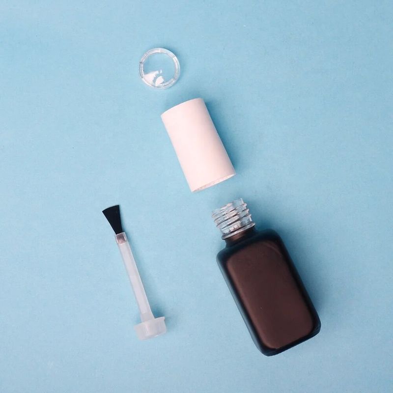 Botella de esmalte de uñas personalizable de 6 ml lujosa colorida con pincel