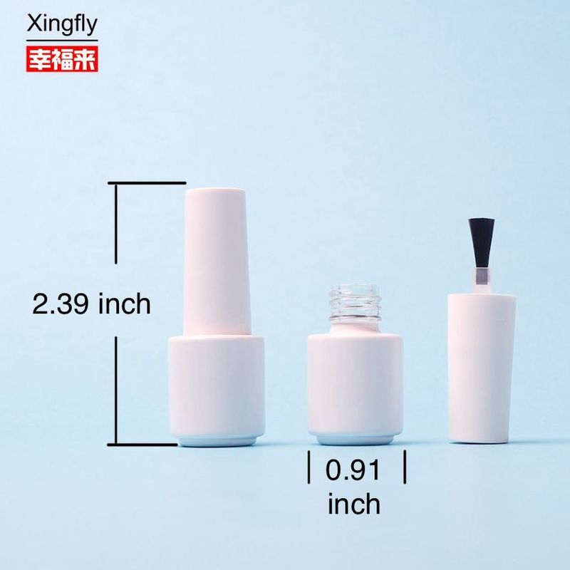Botellas de esmalte para uñas de 5 ml de vidrio redondo vacío a medida Gel de color