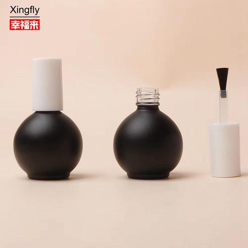 Superficie lisa 5 ml botella de esmalte para uñas Material de base de vidrio multicolor