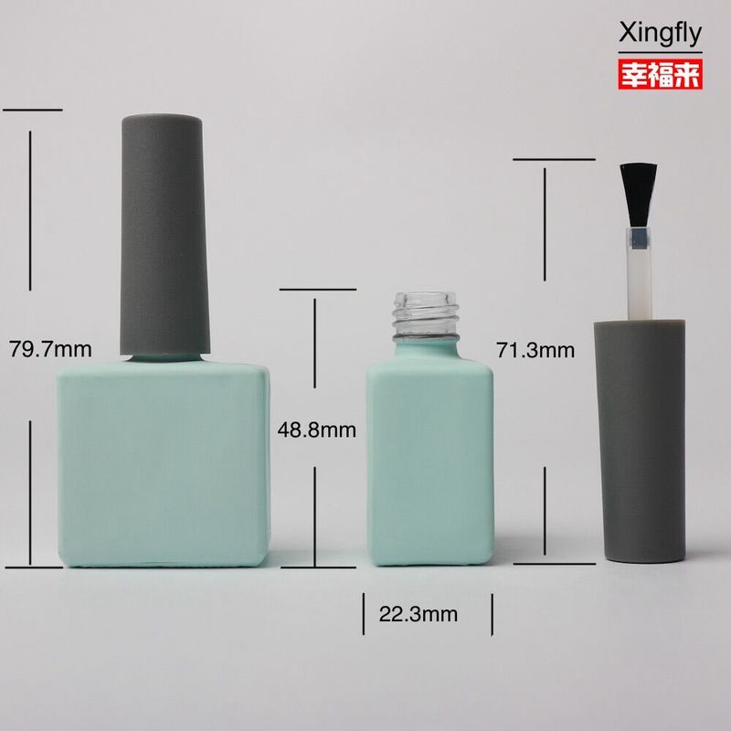 Botella de vidrio de esmalte de uñas suave y vacío de 14 ml de color personalizado Botella de esmalte de gel UV de etiqueta privada
