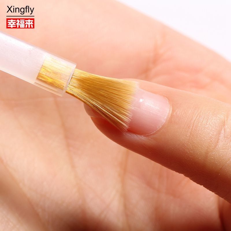 Escobilla de pintura de uñas Escobilla de reemplazo de arte de uñas con cabello de fibra de nylon duradero y flexible