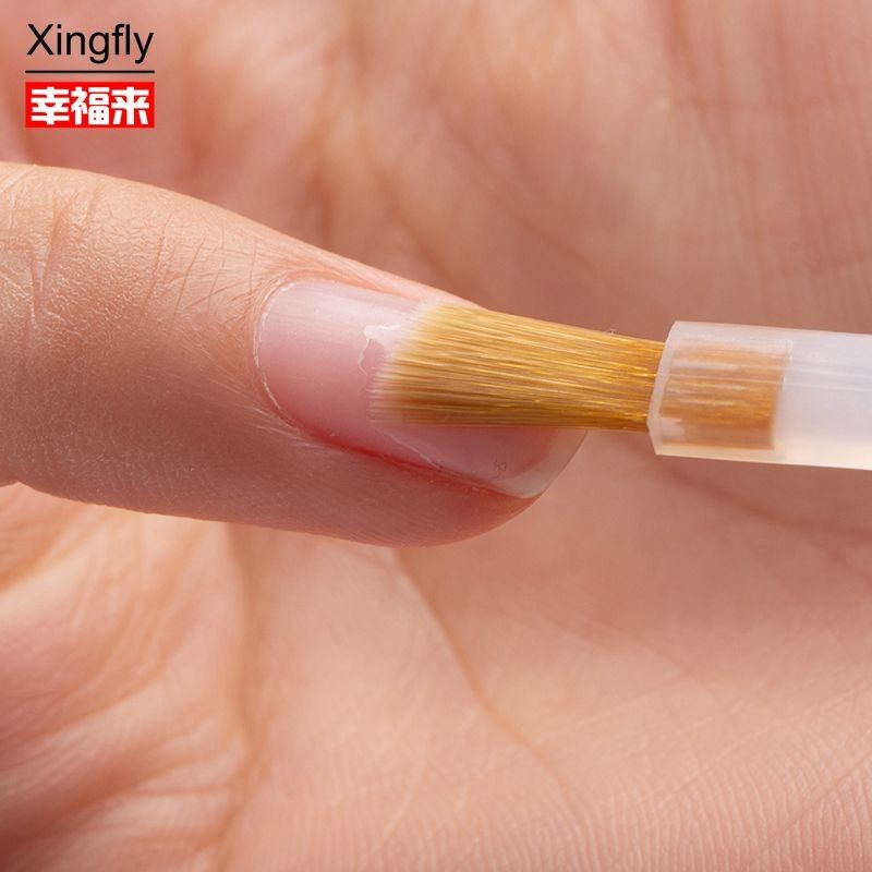 Escobilla de pintura de uñas Escobilla de reemplazo de arte de uñas con cabello de fibra de nylon duradero y flexible