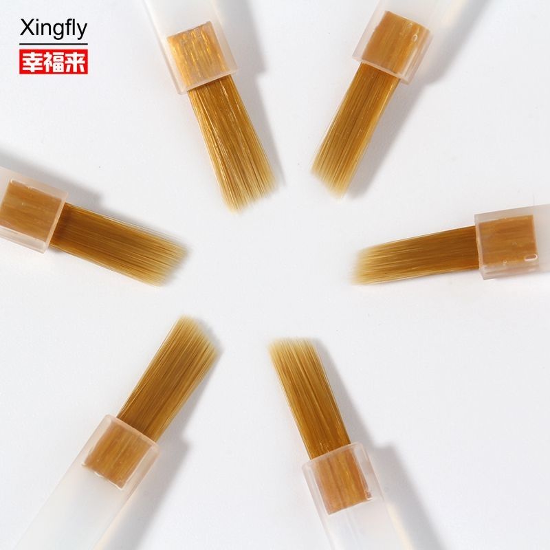 Escobilla de pintura de uñas Escobilla de reemplazo de arte de uñas con cabello de fibra de nylon duradero y flexible