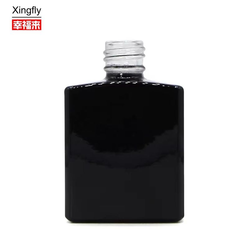 Botella de esmalte de uñas cuadrada Única botellas de esmalte de gel UV vacío de 13 ml con tapa y cepillo
