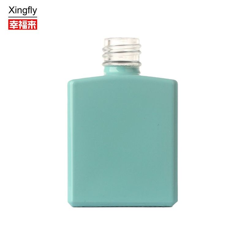 Botella cuadrada de esmalte de gel Única botella de esmalte de uñas UV vacía de 13 ml con tapa y cepillo