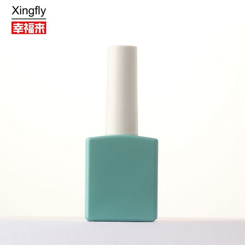 Botella cuadrada de esmalte de gel Única botella de esmalte de uñas UV vacía de 13 ml con tapa y cepillo