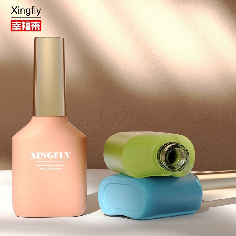 Botella de esmalte de uñas de 15 ml de vidrio vacío Botella de esmalte de gel de uñas con tapa y cepillo