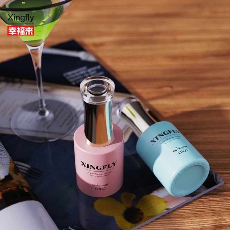 15 ml botella de esmalte para uñas botella redonda de esmalte para uñas Gel UV vacío Embalaje cosmético Botella de esmalte