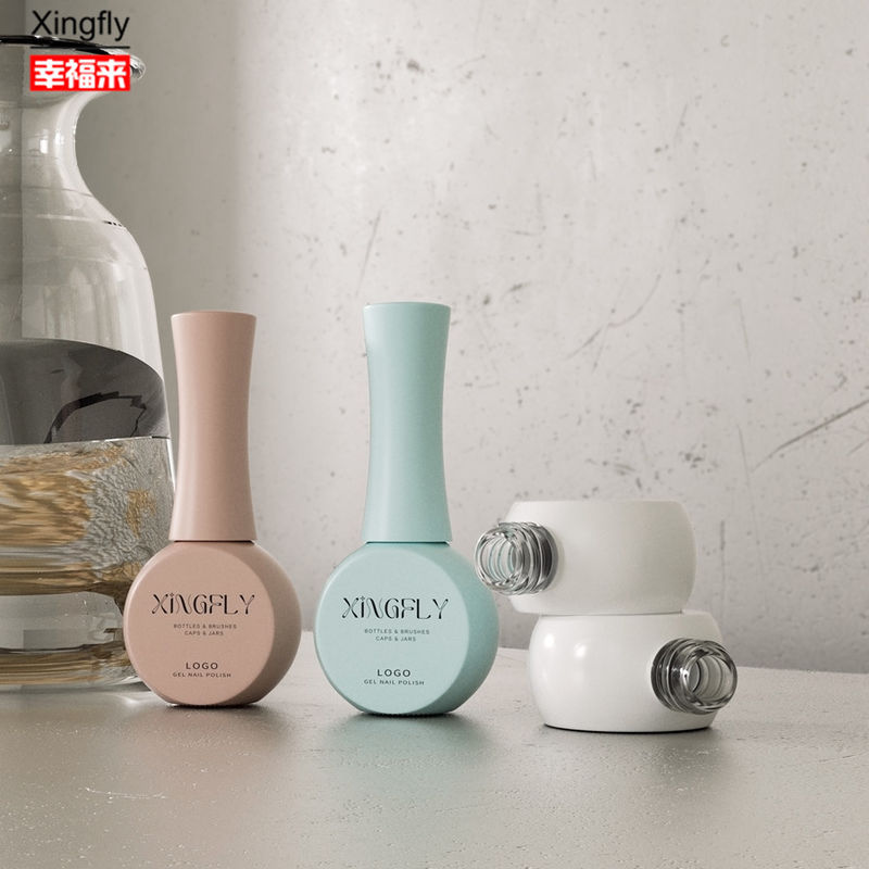 Botella de esmalte de uñas de 10 ml Impresión personalizada Botellas de esmalte de uñas vacías botella de vidrio de esmalte de gel