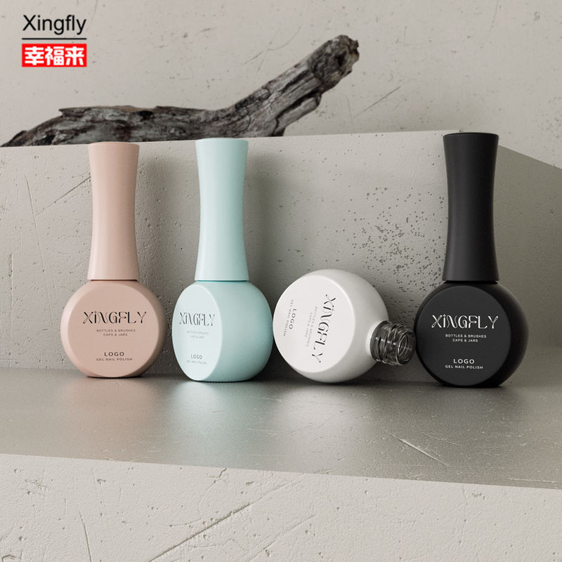Botella de esmalte de uñas de 10 ml Impresión personalizada Botellas de esmalte de uñas vacías botella de vidrio de esmalte de gel