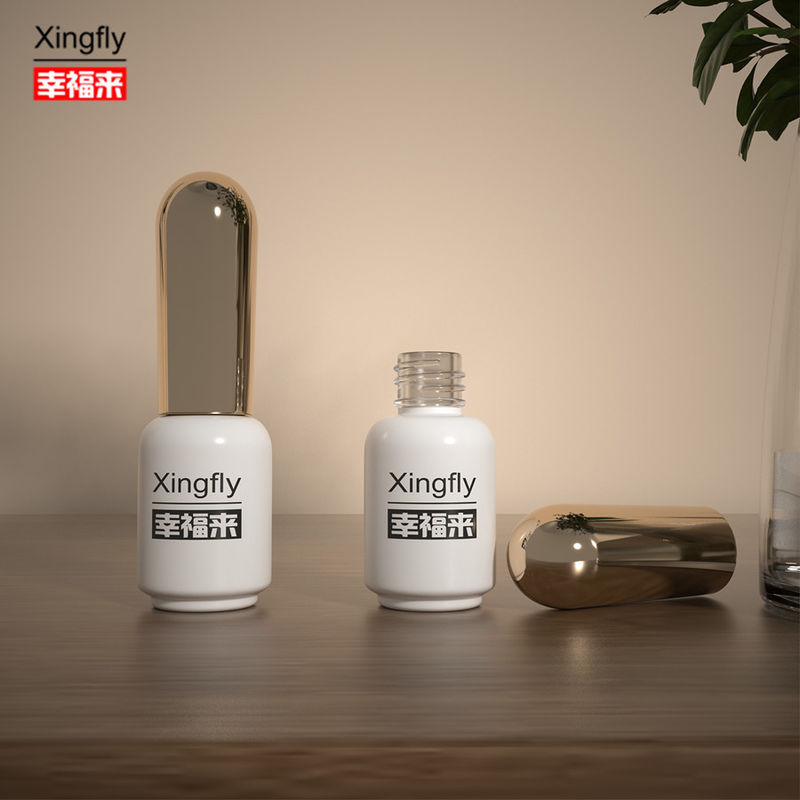 Botella de esmalte para uñas de 6 ml Embalaje cosmético Gel UV Botella de vidrio de esmalte de tamaño compacto