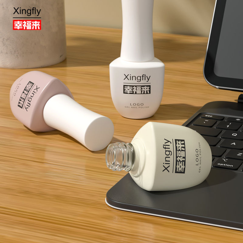 Botellas de esmalte de uñas de 8 ml UV de vidrio vacío Botellas de esmalte de gel de uñas con tapa de cepillo