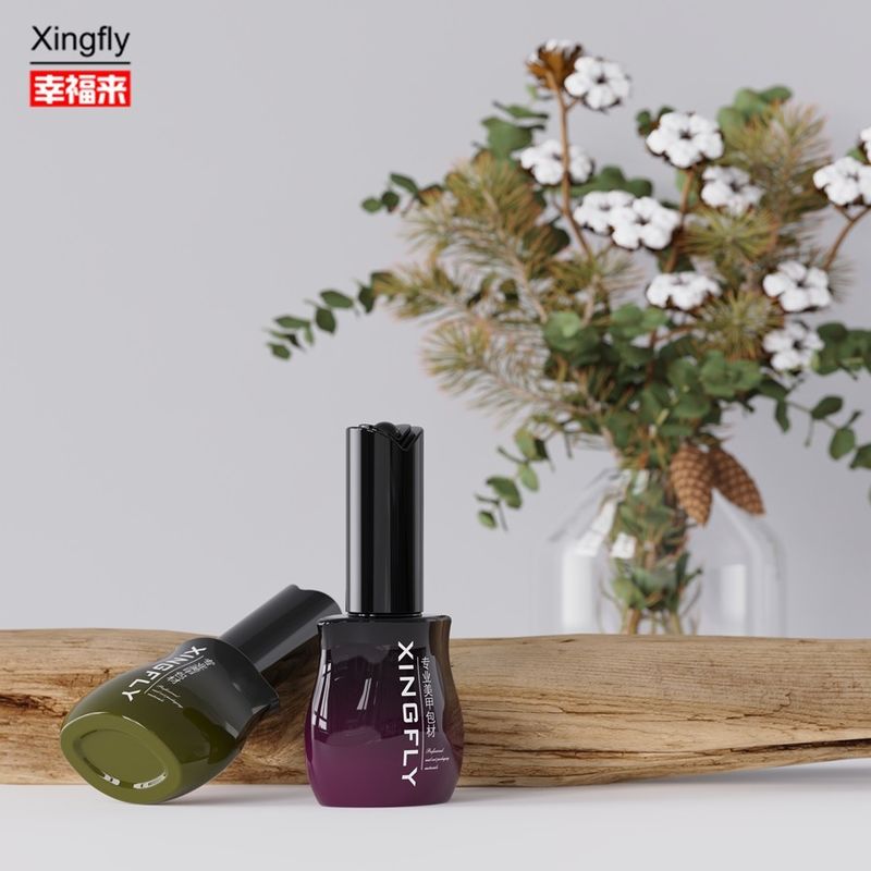 Botella de esmalte de uñas de 12 ml Gel vacío Botella de esmalte de uñas de 12 ml con tapa y cepillo