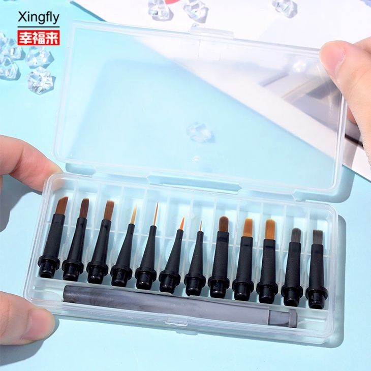 Pintura de uñas pincel cabeza de gel de uñas pintura de uñas pintura de uñas arte pincel pluma con pincel reemplazable