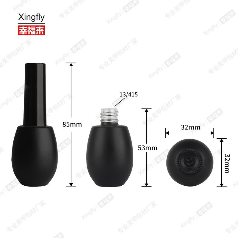 Botellas de esmalte de uñas de 15 ml envasadas a medida con esmalte de uñas de gel redondo vacío