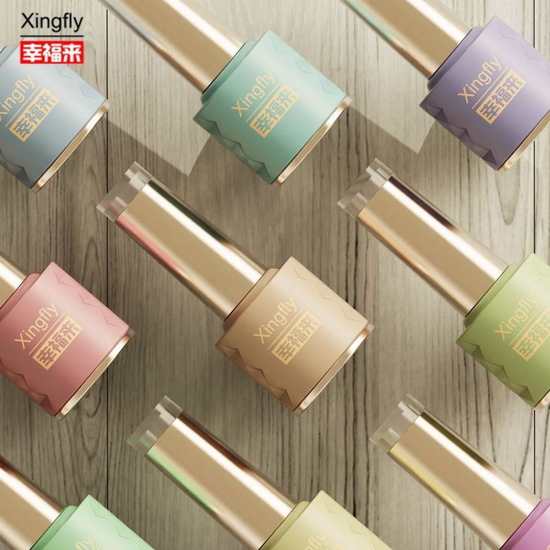 Nuevo diseño de botellas de esmalte de uñas de 8 ml LOGO personalizado Botella de vidrio de gel vacío para esmalte de uñas