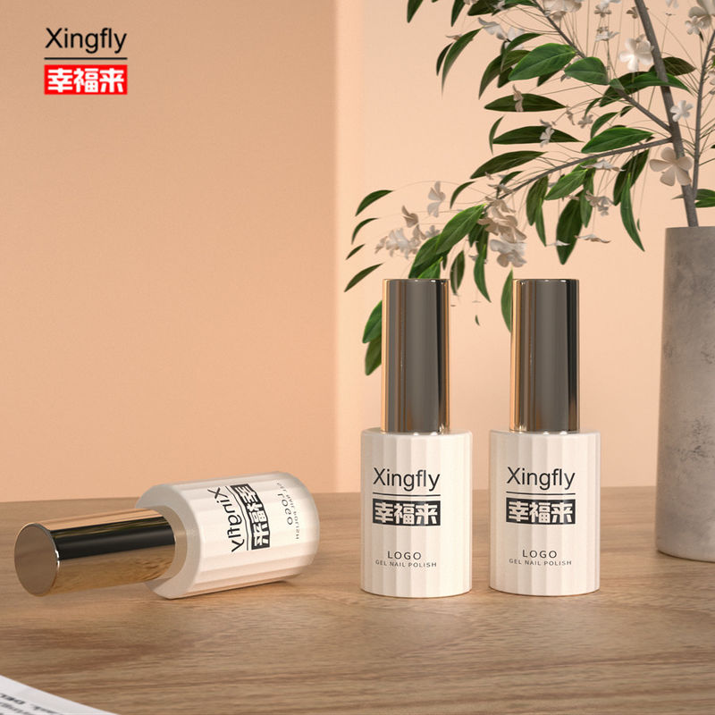 Botella de esmalte para uñas de 12 ml UV Vidrio vacío Gel Botellas de esmalte para uñas con cepillo de tapa