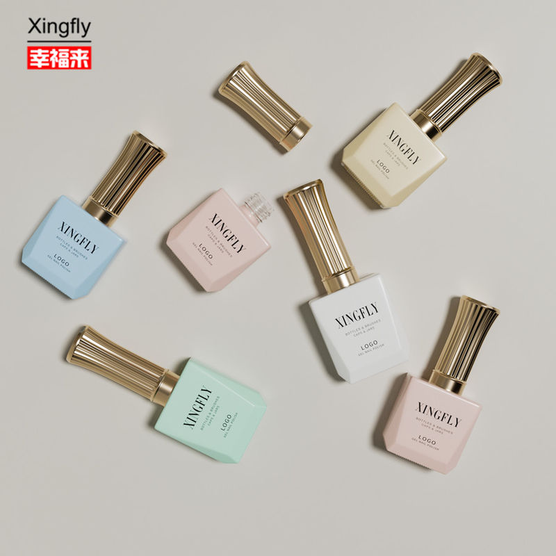 Botella de esmalte de uñas de 12 ml LOGO personalizado botellas vacías de esmalte de uñas con tapa de cepillo
