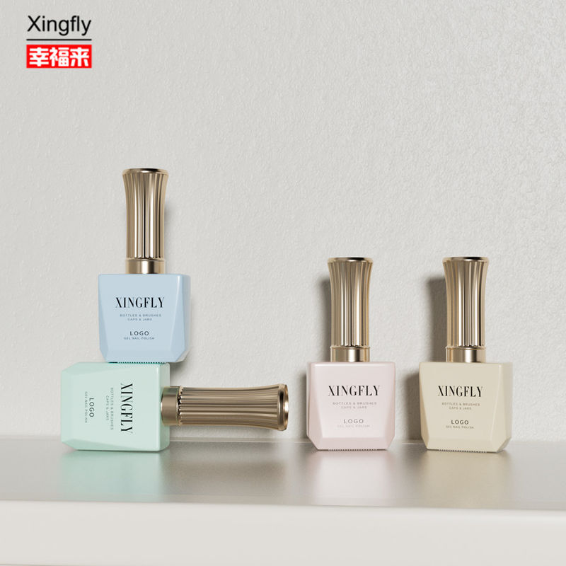 Botella de esmalte de uñas de 12 ml LOGO personalizado botellas vacías de esmalte de uñas con tapa de cepillo