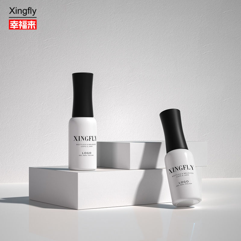Botella redonda de gel de uñas vacío de 9 ml hecha a medida botellas únicas de esmalte de uñas vacío