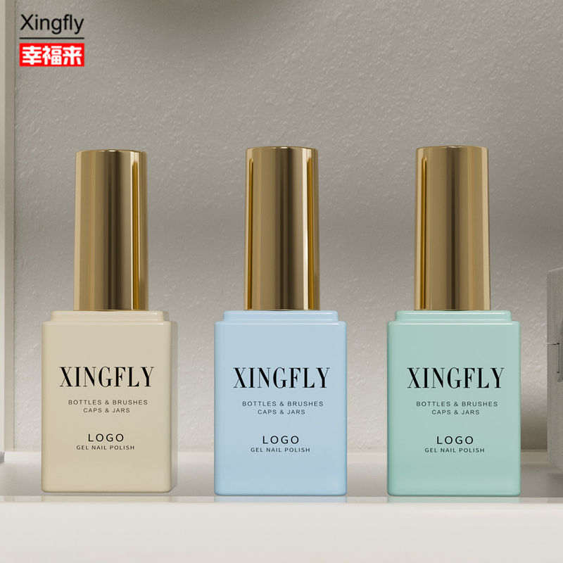 Botella de gel de uñas de 17 ml Cosmético personalizado de gran capacidad de aceite de esmalte de uñas Botella de vidrio vacía