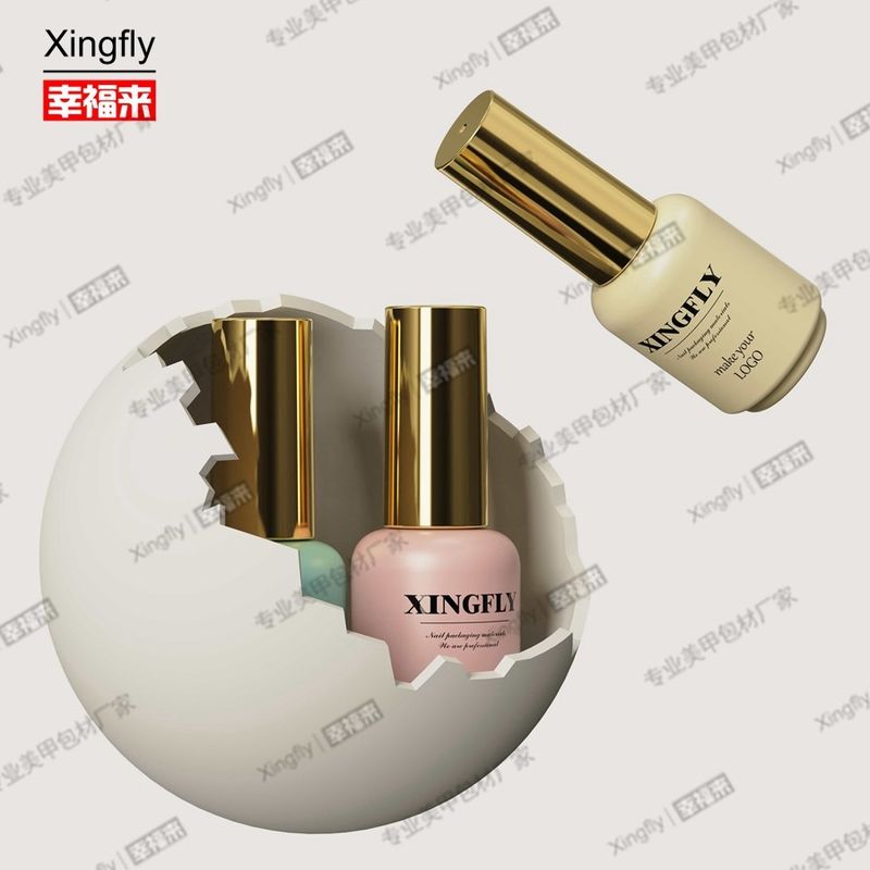 17 ml de esmalte de uñas de gel redondo de arte de uñas personalizado LOGO botella de embalaje de esmalte de gel de uñas