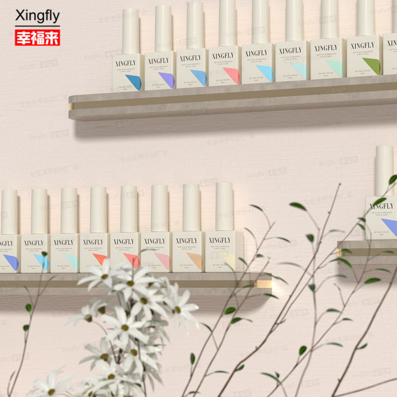 12 ml de barniz de uñas en gel cuadrado vacío UV botella de vidrio con tapa de cepillo