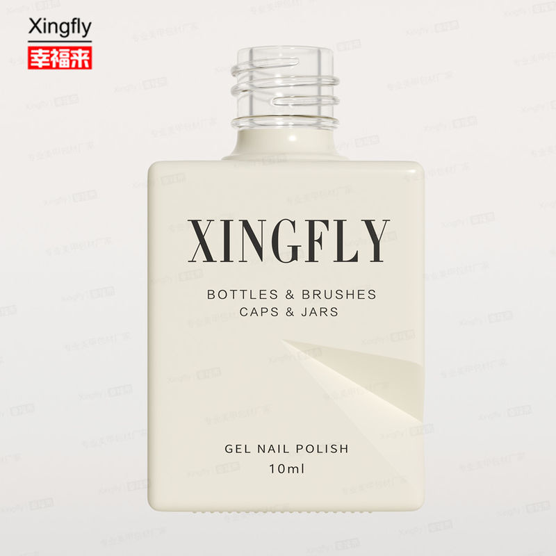 12 ml de barniz de uñas en gel cuadrado vacío UV botella de vidrio con tapa de cepillo