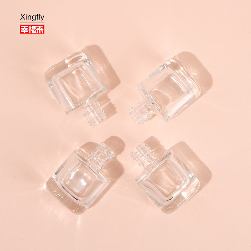 8 ml de vidrio vacío de gran tamaño botellas únicas de esmalte de uñas de gel con cepillo de tapa