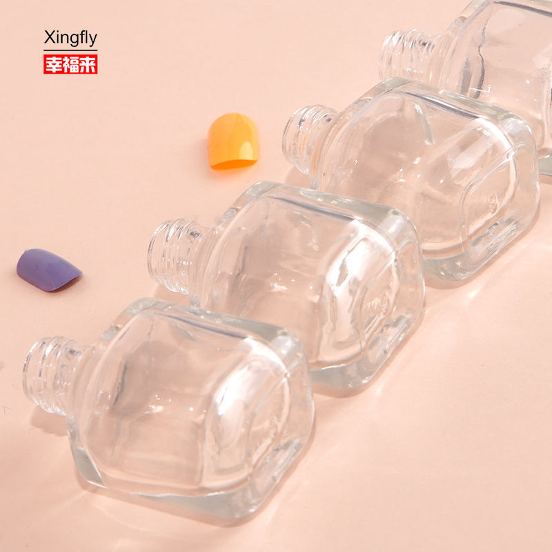 8 ml de vidrio vacío de gran tamaño botellas únicas de esmalte de uñas de gel con cepillo de tapa