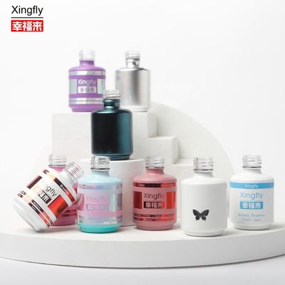 Vidrio Gel Vacío Polvo de Uñas Botellas Envase a granel Cosméticos Negro Blanco