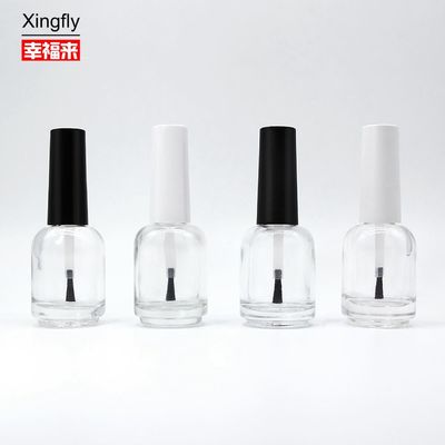 Botella redonda de esmalte de uñas de 15 ml Botella de esmalte de uñas de gel UV con tapa y cepillo