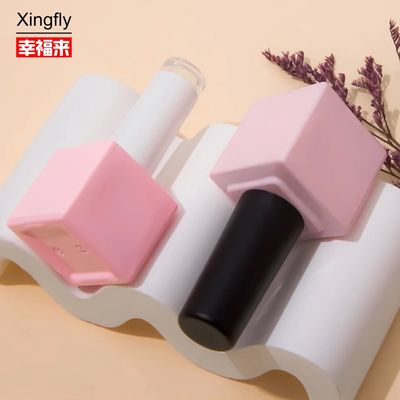 Buen precio Botella pequeña de esmalte para uñas de 5 ml con cuello de botella de vidrio y etiqueta de papel en línea