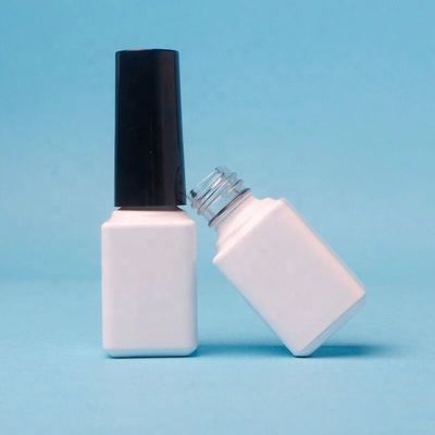 Polvo de uñas blanco vacío botellas de tornillo tapa de acabado de superficie moderna exquisita