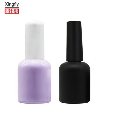 Buen precio Botella de vidrio vacía de esmalte de uñas envasado cosmético con tapa de gotero de vidrio en línea