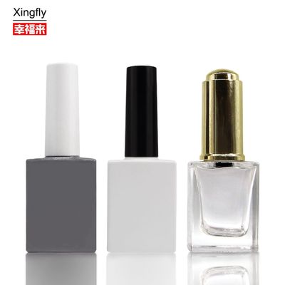 Capa de plástico transparente Polvo de uñas botella clara color personalizado