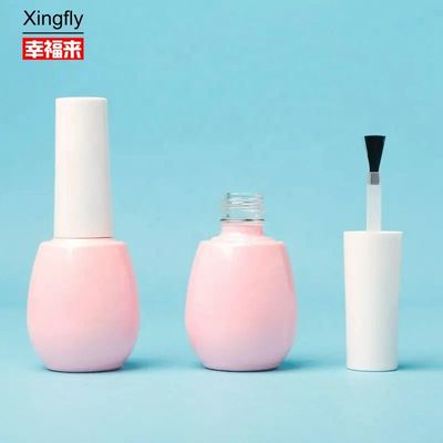 Botellas de gel de uñas vacías de 15 ml Botella de vidrio cosmético personalizado con cepillo