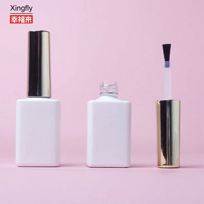 Botellas redondas de esmalte de uñas de gel de 15 ml Logotipo personalizado para cepillo y tapa