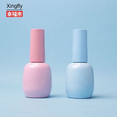 Botella de esmalte de uñas de 10 ml de vidrio oval Envasado en recipiente de esmalte de uñas