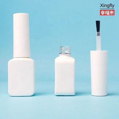 Buen precio Vidrio redondo 8 ml Botella de gel con cepillo y tapa en línea