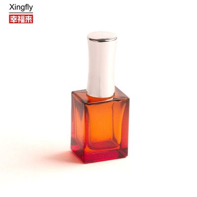 Botella de esmalte de uñas de gel de 10 ml de vidrio vacío claro con tapa de cepillo