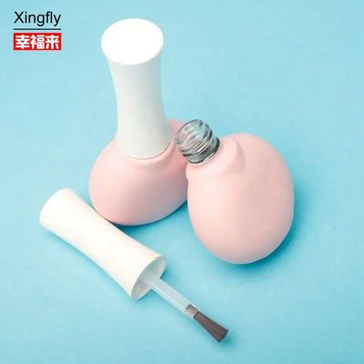 Botella de vidrio de polvo de uñas exclusiva OEM botellas de polvo de gel vacío personalizadas con cepillo y tapa