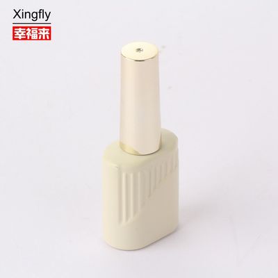 Botella de vidrio de 10 ml de gel de uñas con pintura de color personalizado Botella vacía con tapa de cepillo