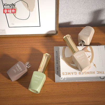Botella de esmalte de uñas de 12 ml de manto superior esmalte de uñas de cosméticos de embalaje de gel botella de vidrio de esmalte de uñas