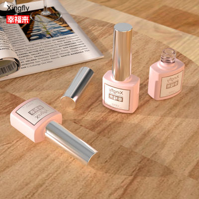 7 ml Botella de esmalte para uñas UV Gel Contenedor de esmalte cuadrado Botella de vidrio de esmalte vacía