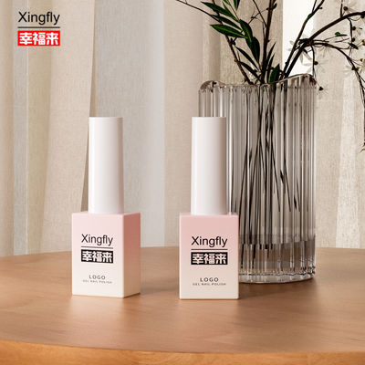 Botellas de esmalte de uñas de 8 ml Logotipo personalizado Cuadrado Gel de uñas botella de esmalte vacía
